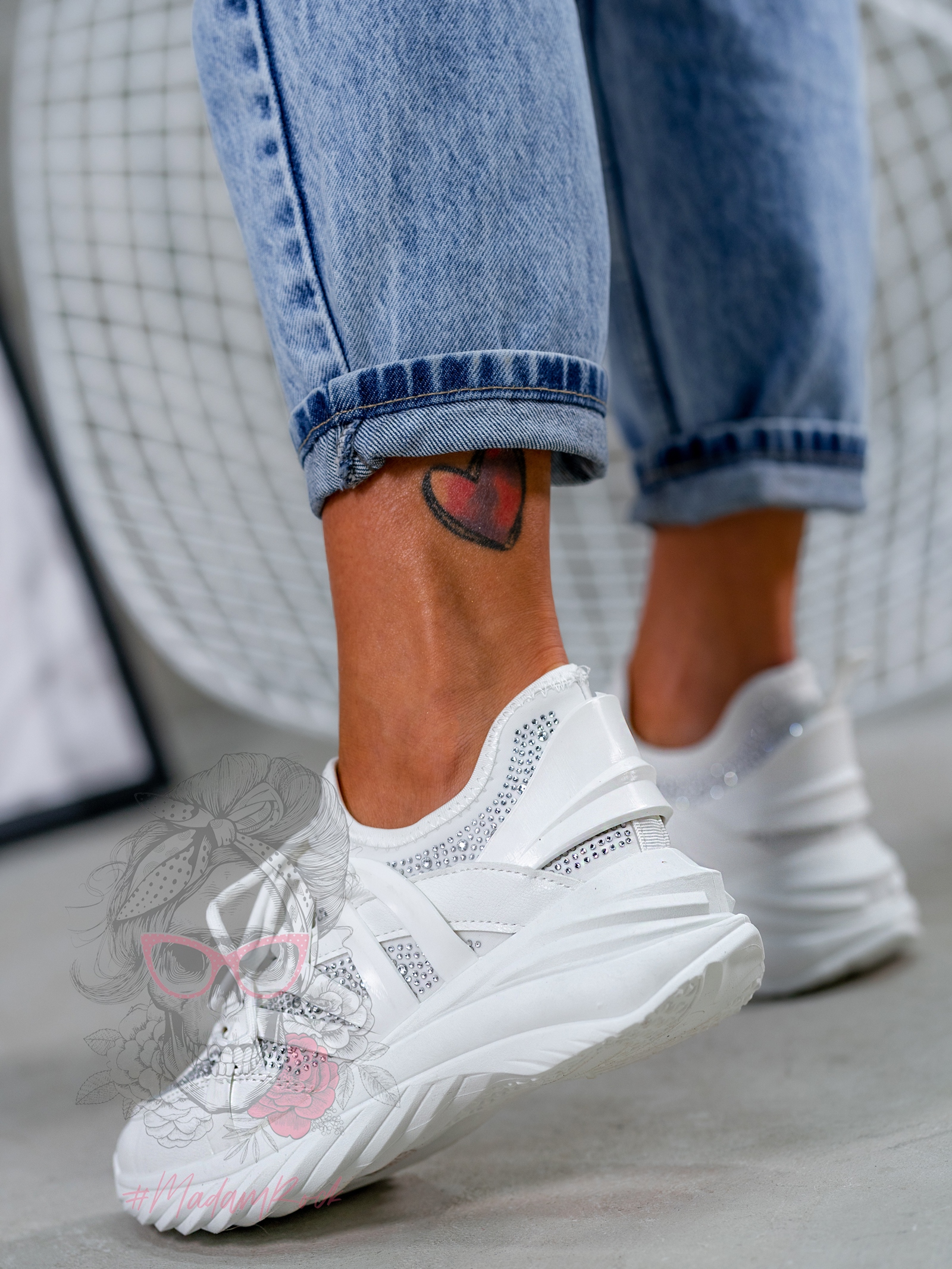 Buty sportowe Madam Pinso białe