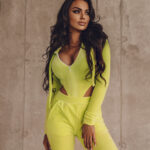 Komplet welurowy Comfy Set Ola Voga neonowy limonkowy