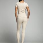 Komplet prążkowany Clara Ola Voga j.beżowy