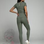 Komplet prążkowany Clara Ola Voga khaki