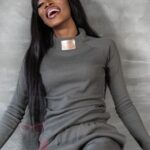 Komplet prążkowany Laki Sort khaki