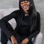 Komplet prążkowany Laki Sort czarny