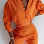Spodnie bawełniane Ola Voga New Comfort pomarańczowe
