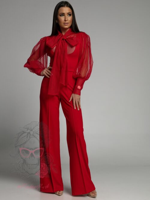 Koszula z wiązaniem NB Parisso czerwona