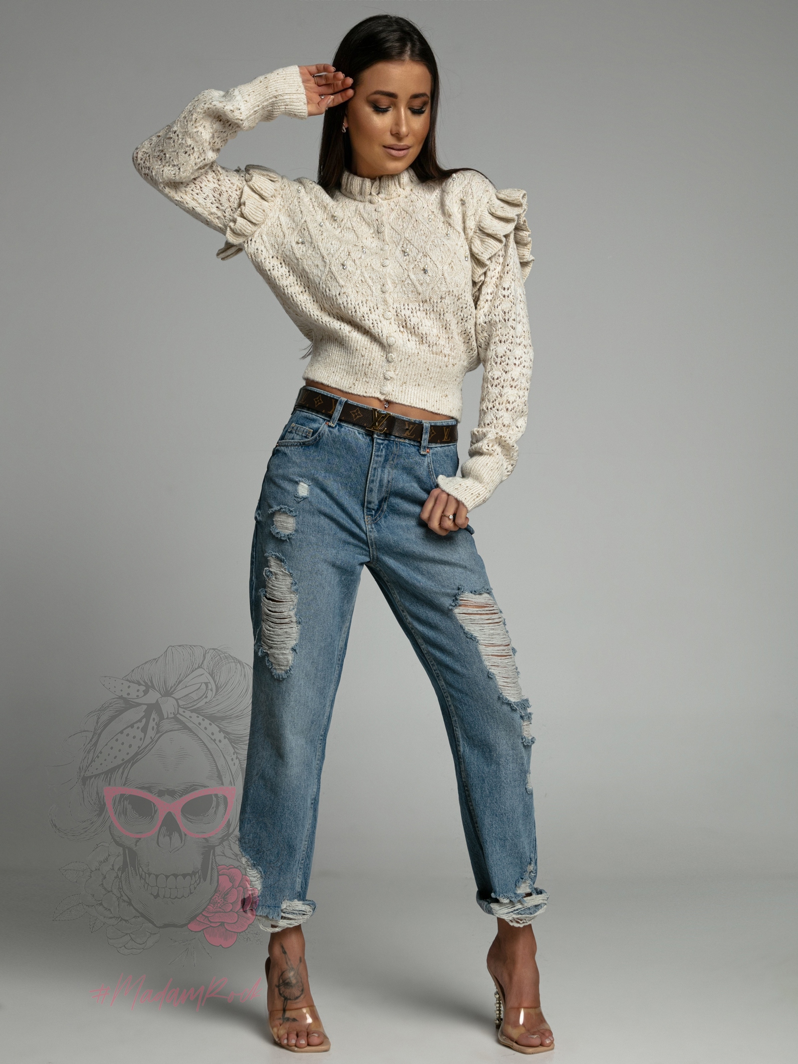 Spodnie jeansowe Mom Pants niebieskie