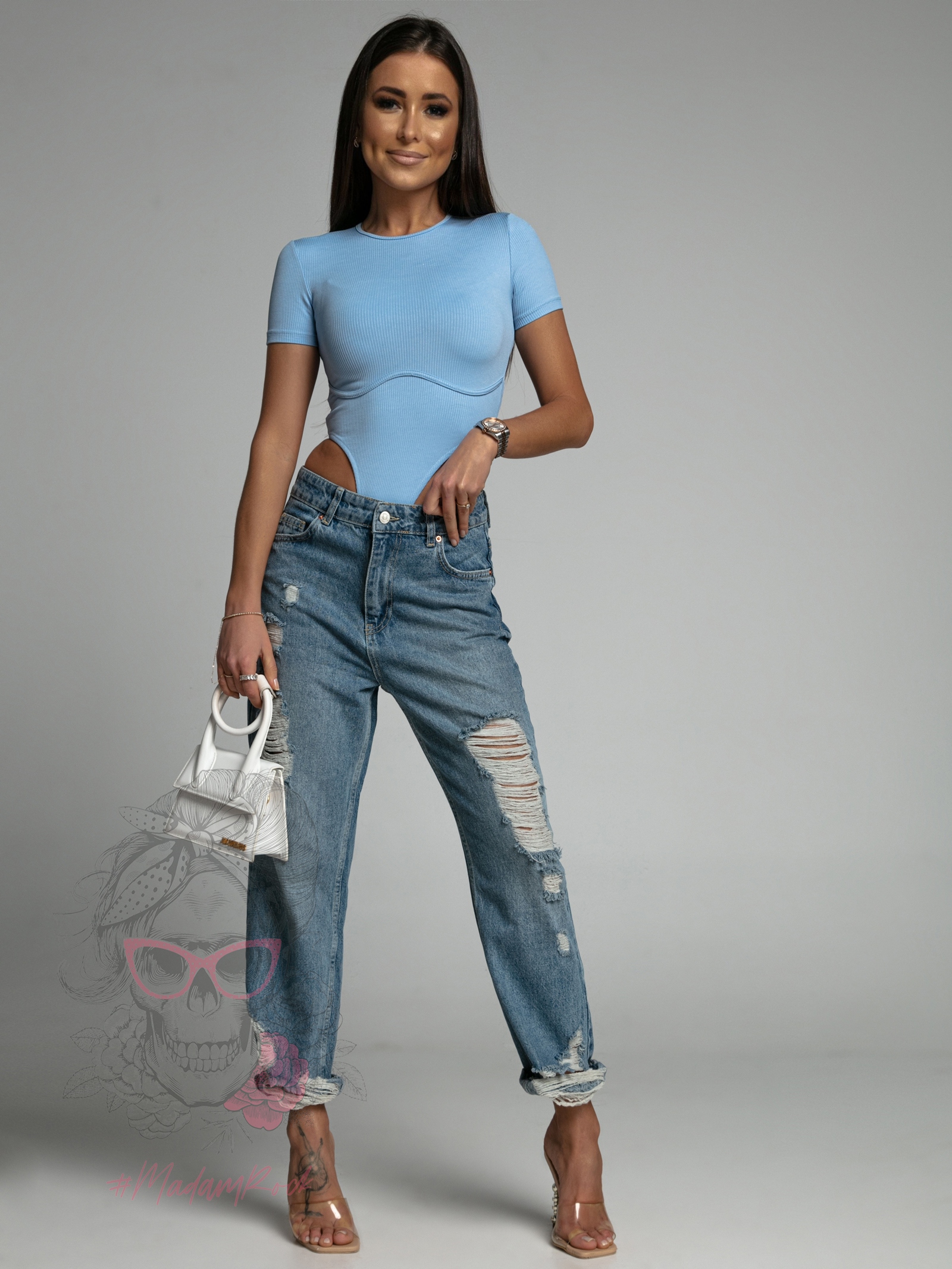 Spodnie jeansowe Mom Pants niebieskie Spodnie jeansowe Mom Pants niebieskie