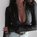 Body dopasowane Alyson Ola Voga czarne