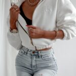 Bluza na suwak Demi Ola Voga ecru