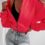 Bluza na suwak Demi Ola Voga neonowy róż