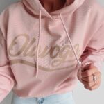 Bluza z kapturem Inga Ola Voga brudny róż