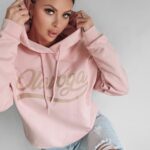 Bluza z kapturem Inga Ola Voga brudny róż