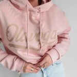 Bluza z kapturem Inga Ola Voga brudny róż