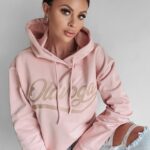 Bluza z kapturem Inga Ola Voga brudny róż