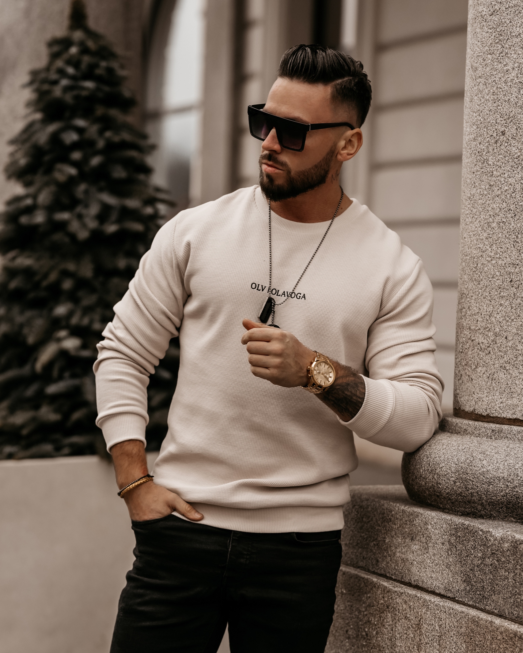 Bluza męska Liam Ola Voga beżowa