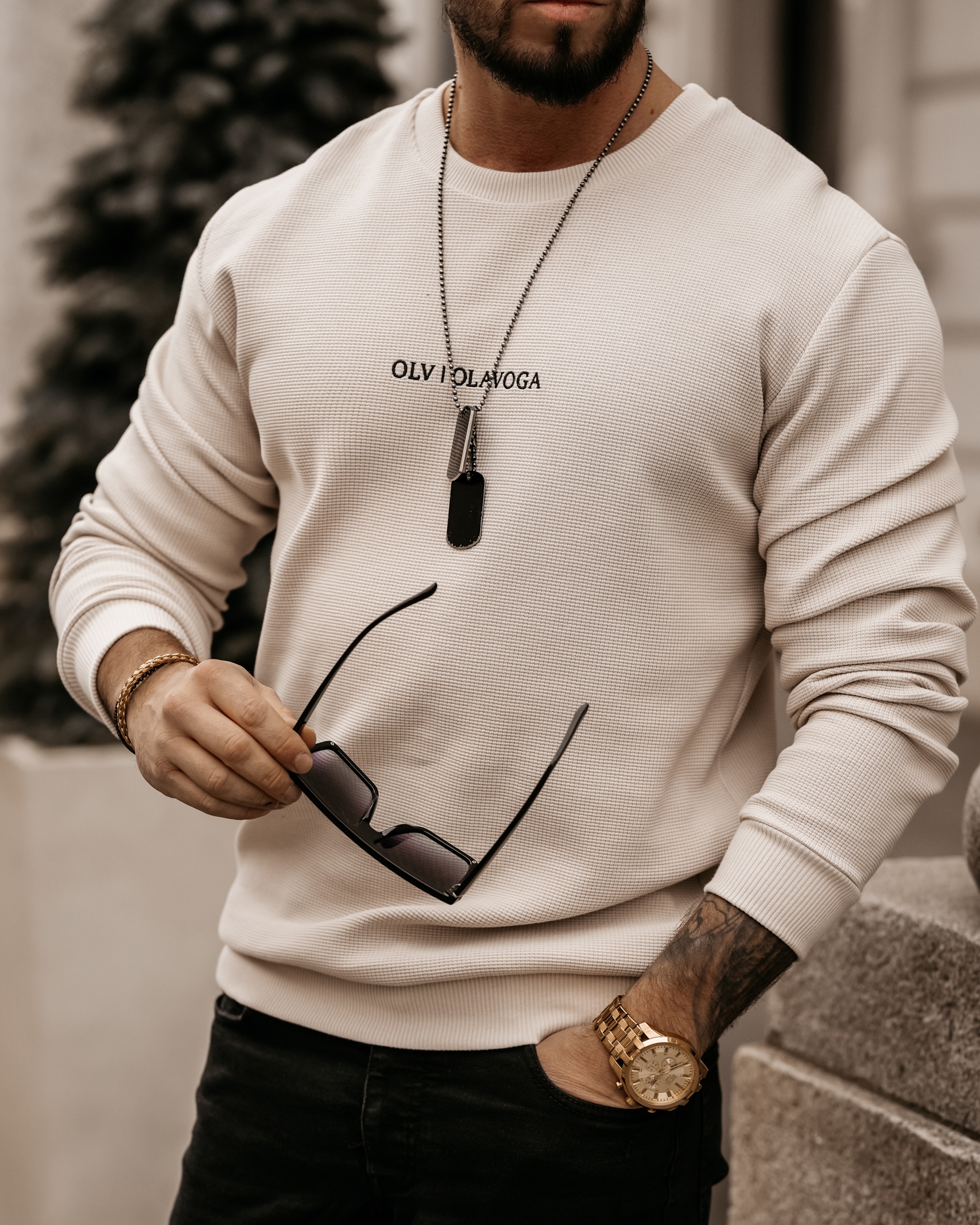 Bluza męska Liam Ola Voga beżowa