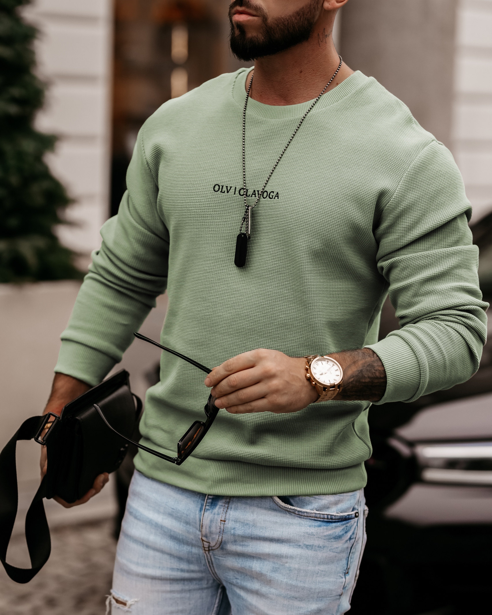 Bluza męska Liam Ola Voga oliwkowa