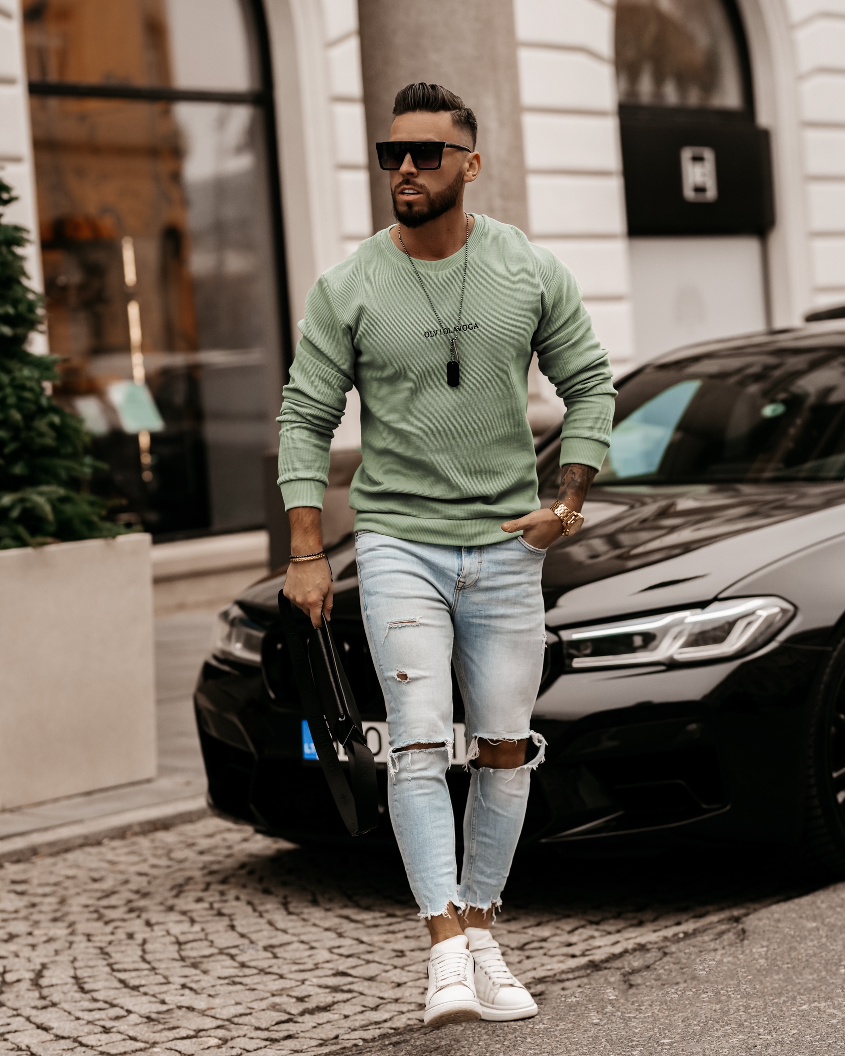 Bluza męska Liam Ola Voga oliwkowa Bluza męska Liam Ola Voga oliwkowa