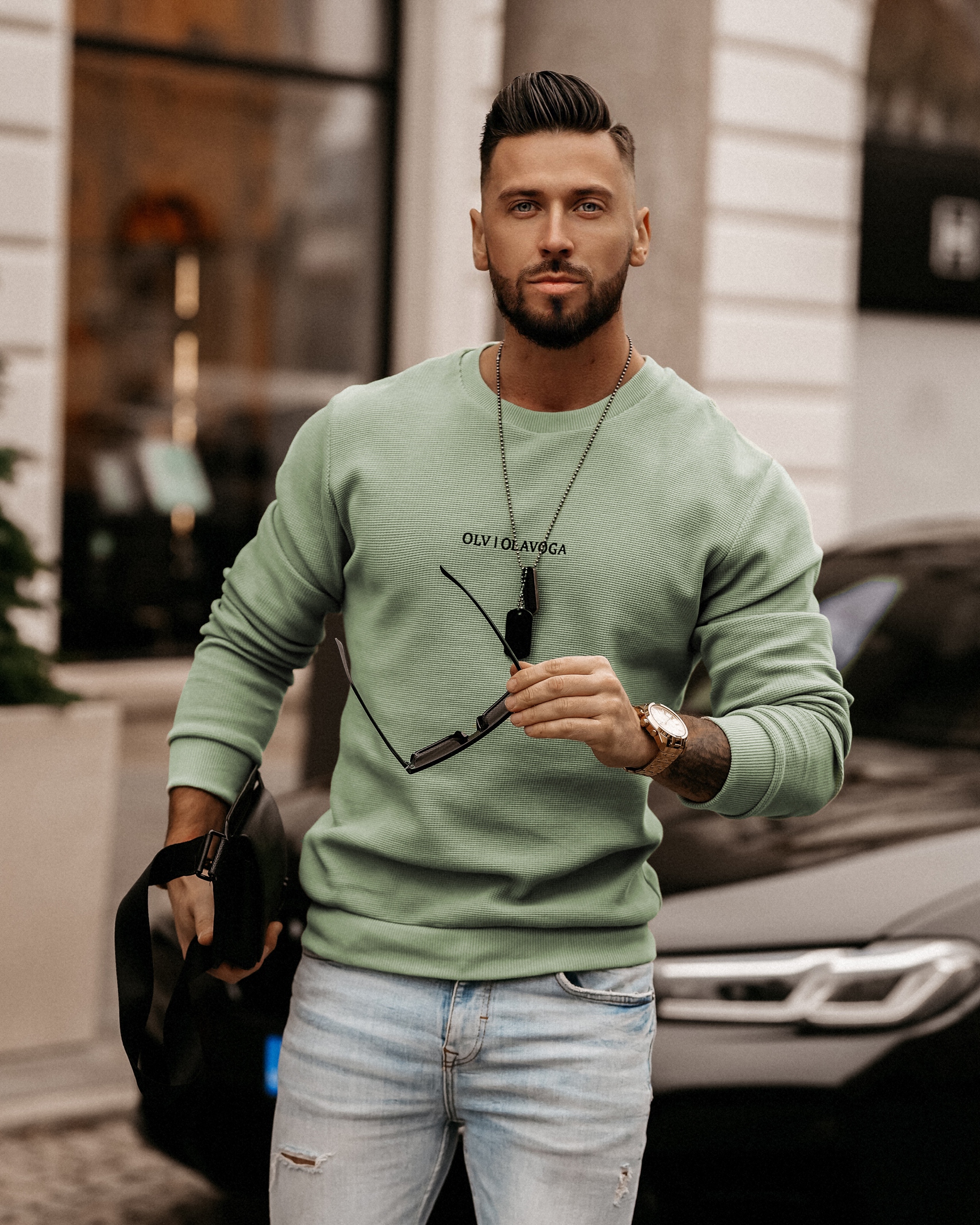 Bluza męska Liam Ola Voga oliwkowa Bluza męska Liam Ola Voga oliwkowa