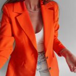 Marynarka klasyczna Elise Ola Voga pomarańczowa