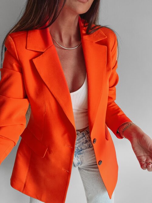 Marynarka klasyczna Elise Ola Voga pomarańczowa