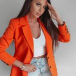 Marynarka klasyczna Elise Ola Voga pomarańczowa