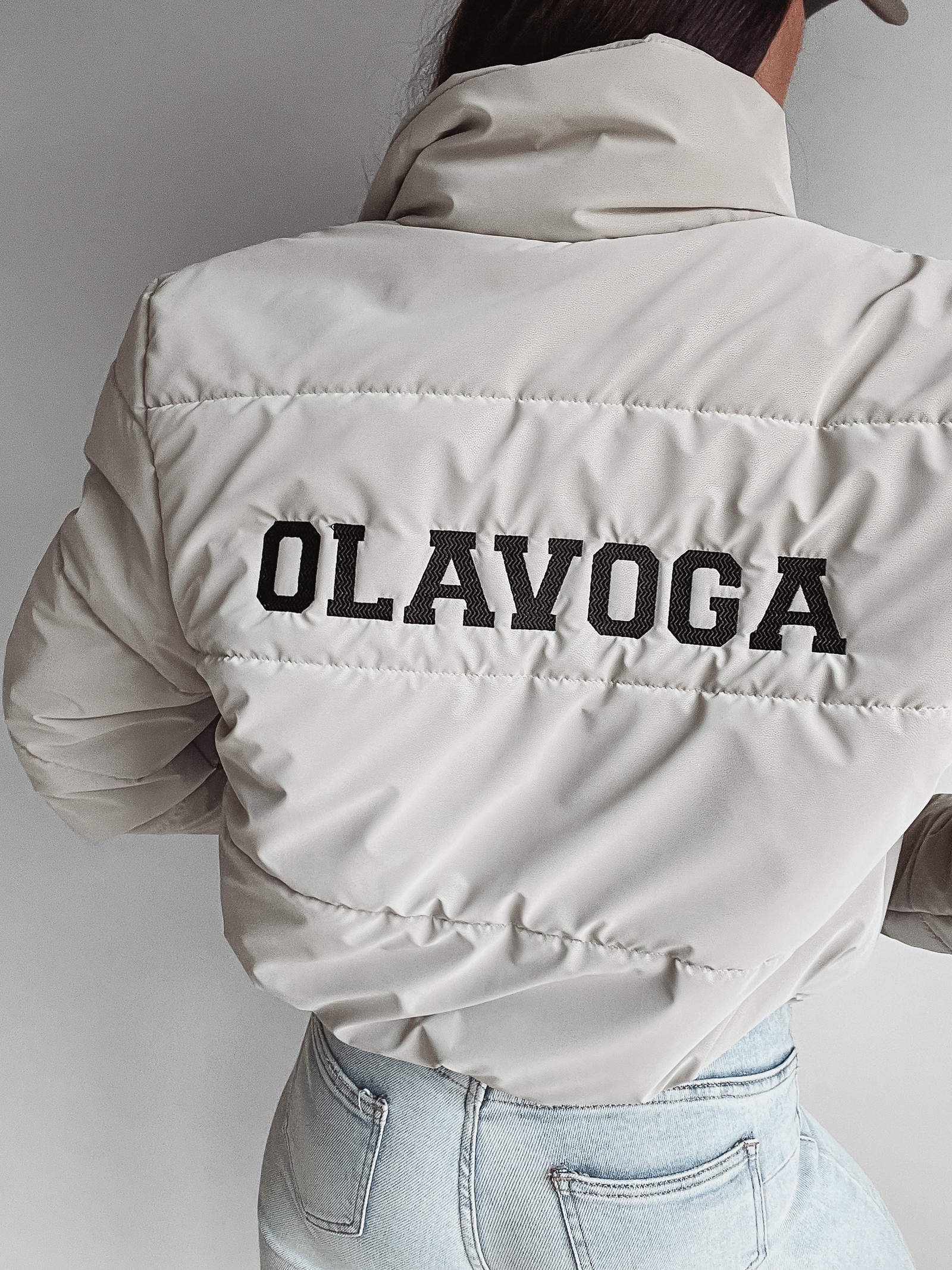 Kurtka przejściowa Vivien Ola Voga ciemnobeżowa