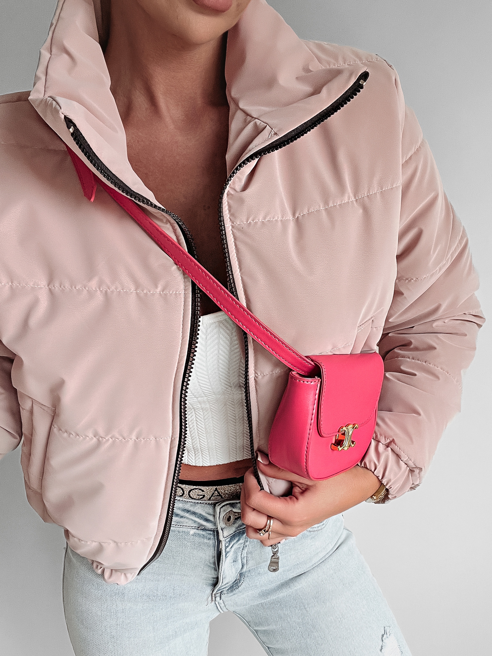 Kurtka przejściowa Vivien Ola Voga pudrowy róż