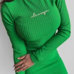 Sukienka dopasowana Marita Ola Voga zielona