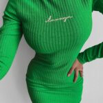 Sukienka dopasowana Marita Ola Voga zielona