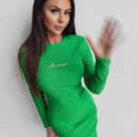 Sukienka dopasowana Marita Ola Voga zielona