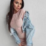 Sukienka dopasowana Marita Ola Voga pudrowy róż