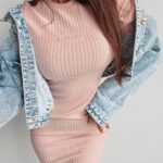 Sukienka dopasowana Marita Ola Voga pudrowy róż