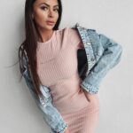 Sukienka dopasowana Marita Ola Voga pudrowy róż