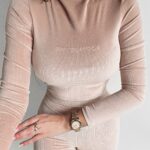 Komplet welurowy Anaya Ola Voga beżowy