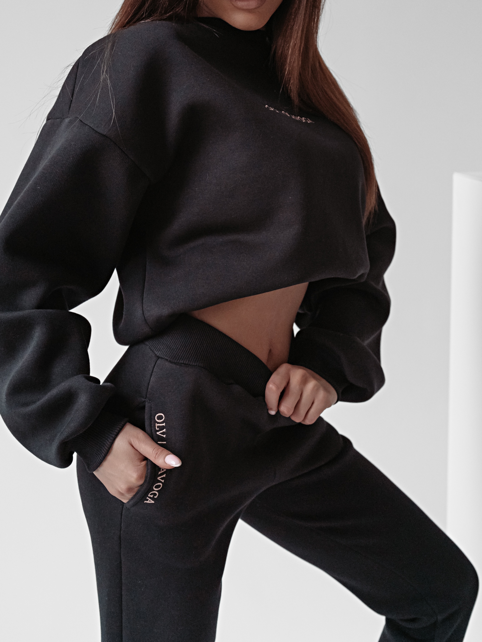 Komplet bawełniany Caren Ola Voga czarny