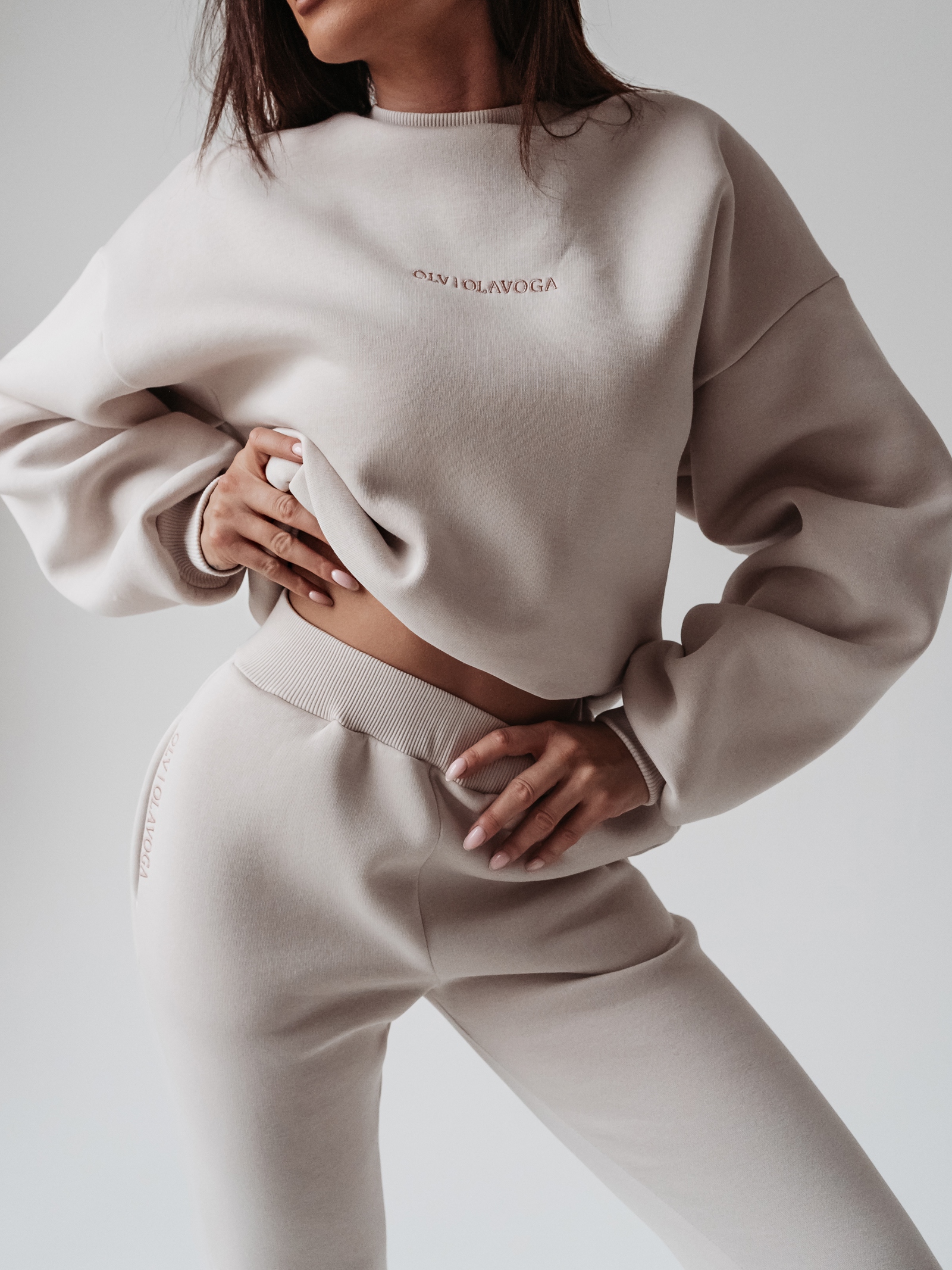 Komplet bawełniany Caren Ola Voga beżowy Komplet bawełniany Caren Ola Voga beżowy