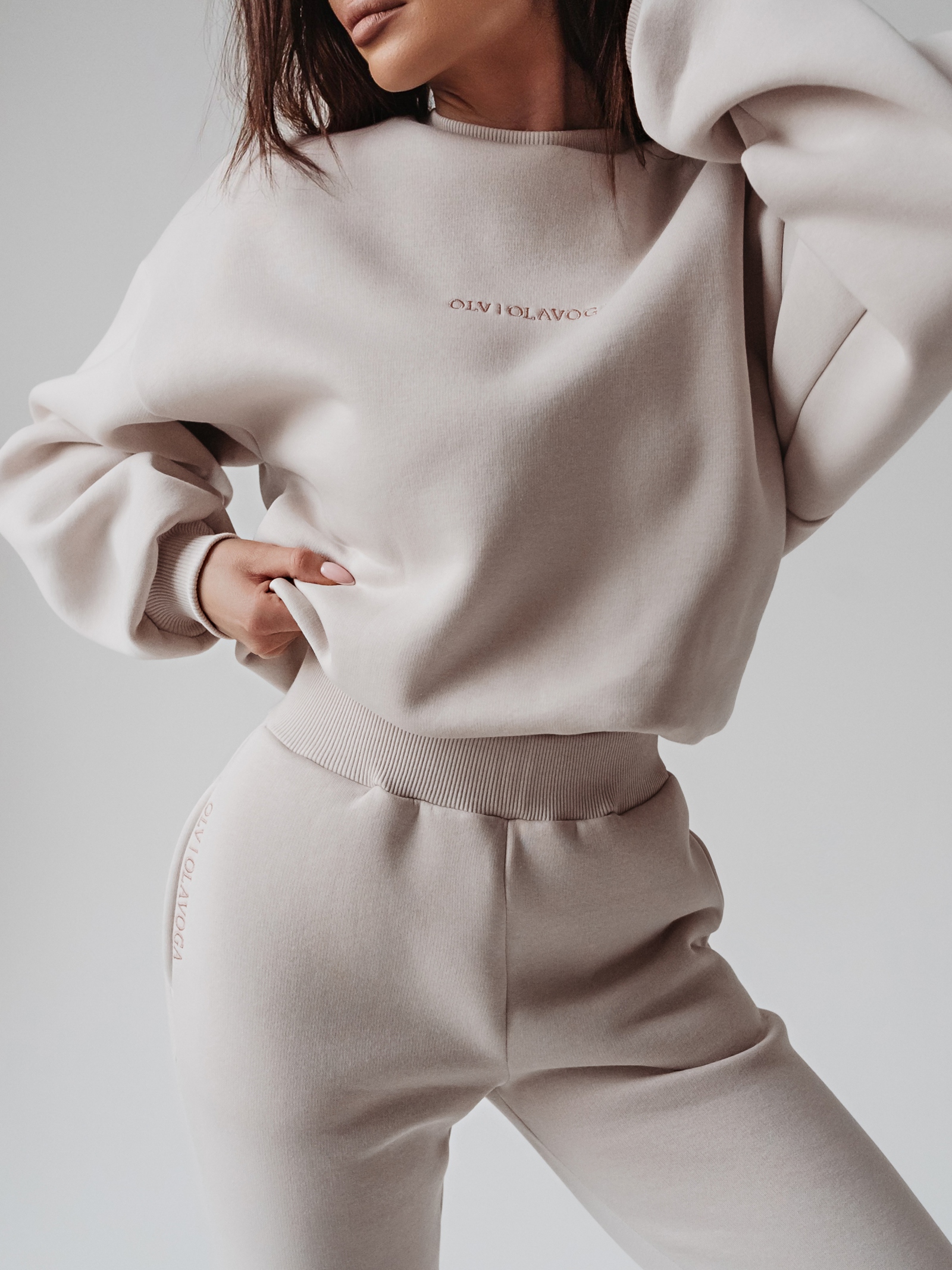 Komplet bawełniany Caren Ola Voga beżowy Komplet bawełniany Caren Ola Voga beżowy