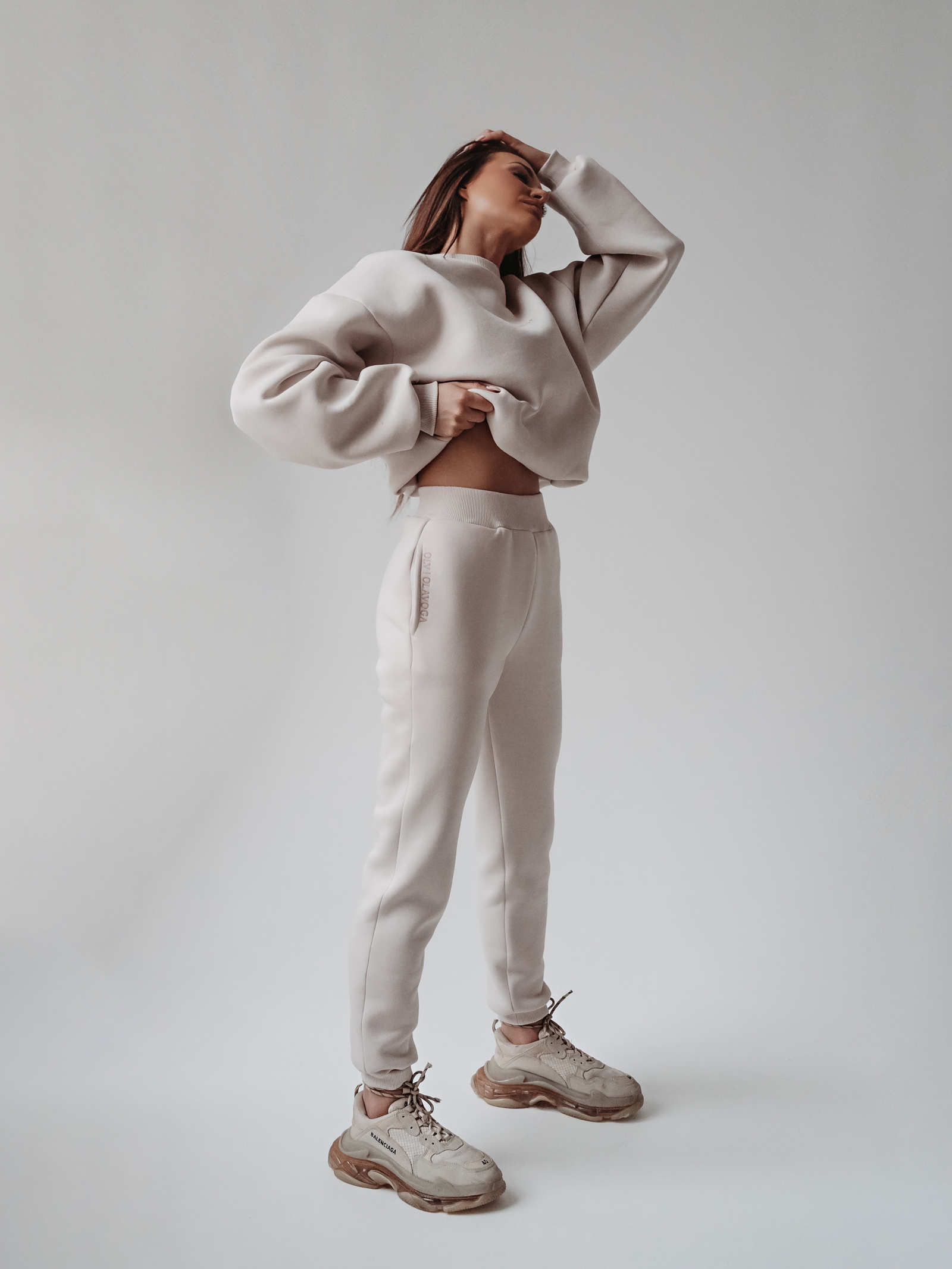 Komplet bawełniany Caren Ola Voga beżowy Komplet bawełniany Caren Ola Voga beżowy