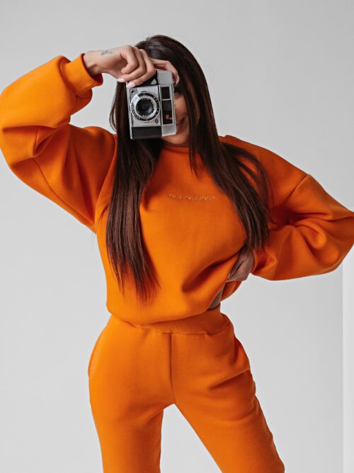 Komplet bawełniany Caren Ola Voga pomarańczowy