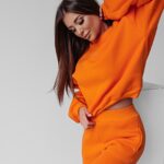 Komplet bawełniany Caren Ola Voga pomarańczowy