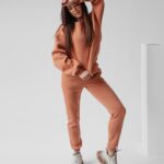 Komplet bawełniany Caren Ola Voga morelowy