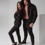 Komplet zamszowy Darla Ola Voga czarny