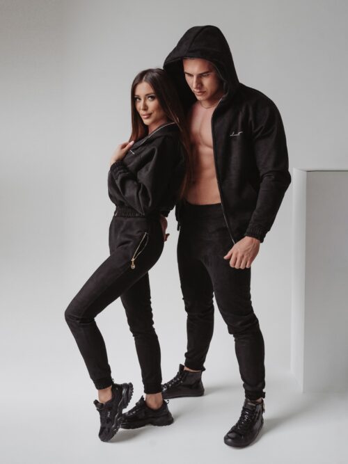 Komplet zamszowy Darla Ola Voga czarny