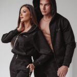 Komplet zamszowy Darla Ola Voga czarny