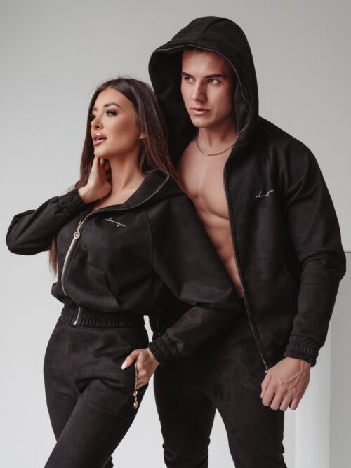 Komplet zamszowy Darla Ola Voga czarny