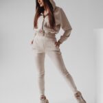 Komplet zamszowy Darla Ola Voga beż