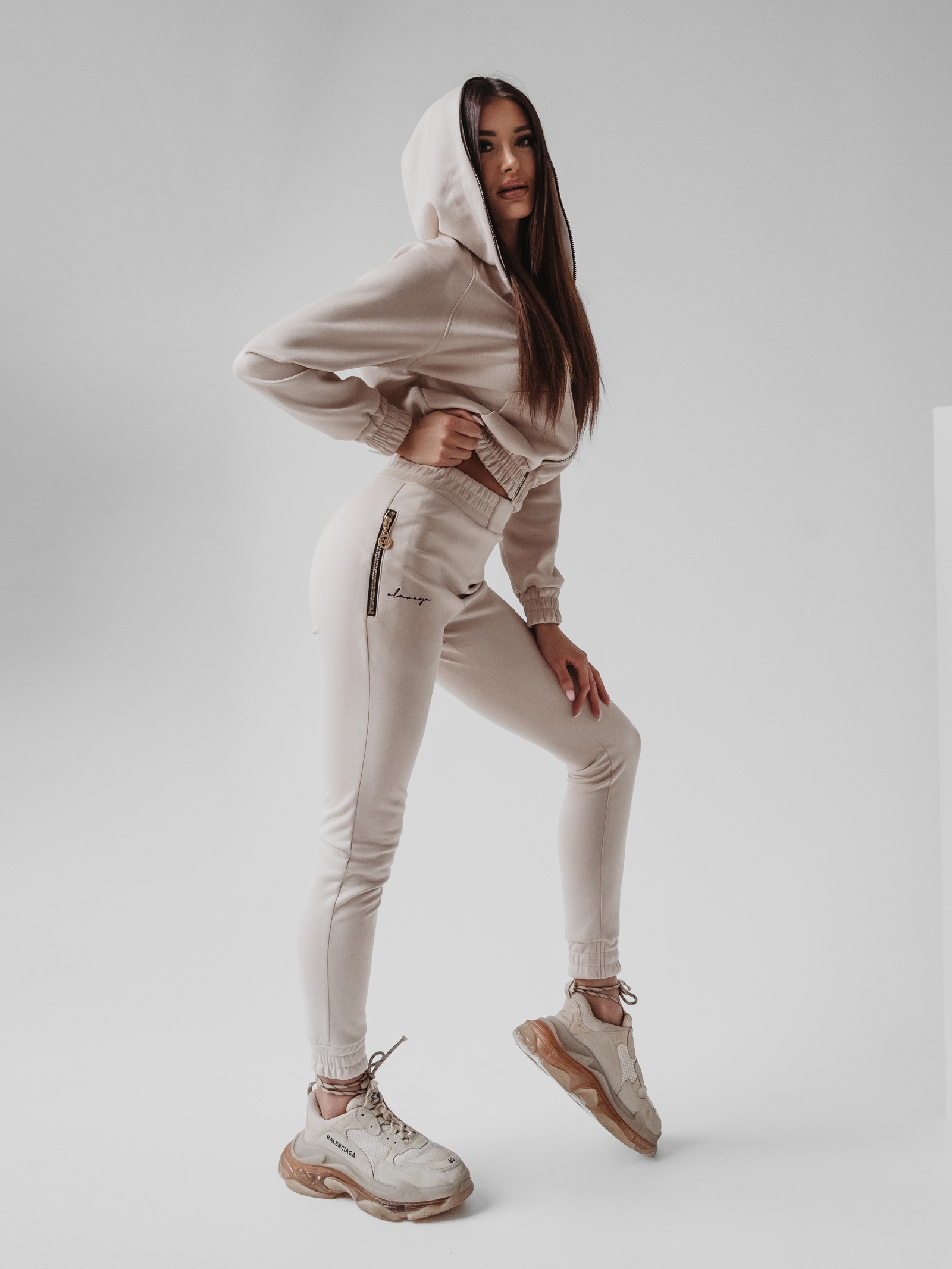 Komplet zamszowy Darla Ola Voga beż