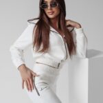 Komplet zamszowy Darla Ola Voga ecru