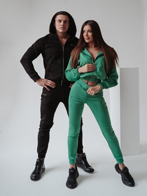 Komplet zamszowy Darla Ola Voga zielony