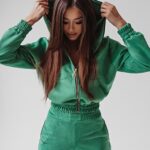 Komplet zamszowy Darla Ola Voga zielony